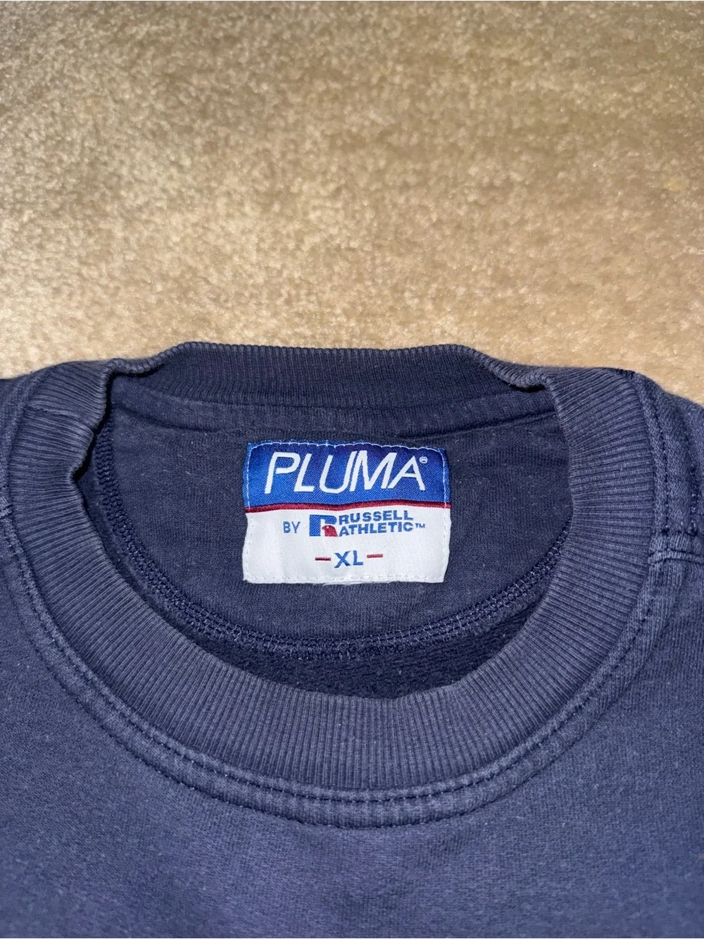 Vintage 90s Pluma by Russell Athletic Navy Crewneck Pullover XL